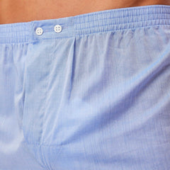 Derek Rose Light Blue Cotton Classic Fit Boxers Detail