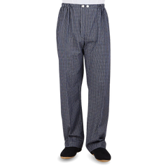 Derek Rose Navy Checked Cotton Classic Fit Pyjamas Front1