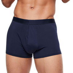 Derek Rose Navy Pima Cotton Stretch Boxer Briefs Front