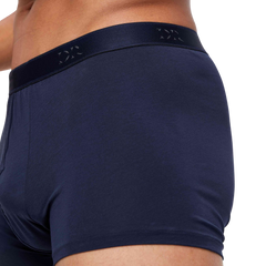 Derek Rose Navy Pima Cotton Stretch Boxer Briefs Side