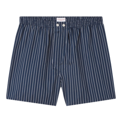 Derek Rose Navy Striped Cotton Classic Fit Boxers Feature