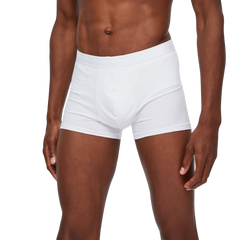 Derek Rose White Pima Cotton Stretch Boxer Briefs Front