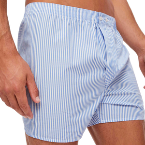 Derek Rose White Striped Cotton Classic Fit Boxers Front