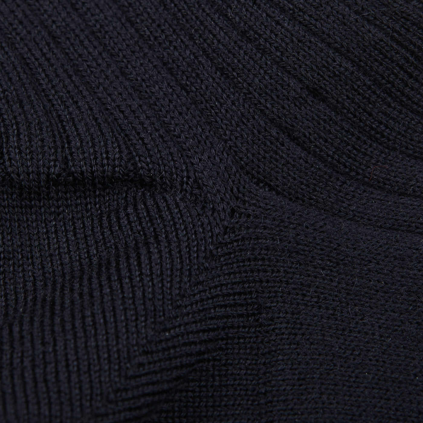 Doré Doré Marine Blue Merino Wool Ribbed Socks Fabric