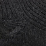 Doré Doré Otarie Grey Cotton Fil d'Ècosse Ribbed Socks Fabric