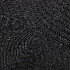 Doré Doré Otarie Grey Cotton Fil d'Ècosse Ribbed Socks Fabric