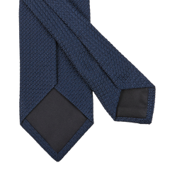 Drake's Blue Lined Large Knot Grenadine Tie Back