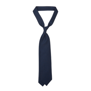 Drake's Blue Lined Large Knot Grenadine Tie Feature