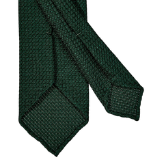 Drake's Green Handrolled Large Knot Grenadine Tie Back