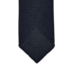 Drake's Navy Handrolled Large Knot Grenadine Tie Tip