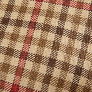 Dreaming of Monday Beige Guarded Gunclub Checked 7-Fold Wool Tie Fabric