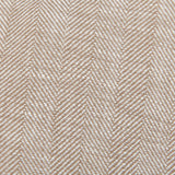 Dreaming of Monday Beige Herringbone 7-Fold Irish Linen Tie Fabric