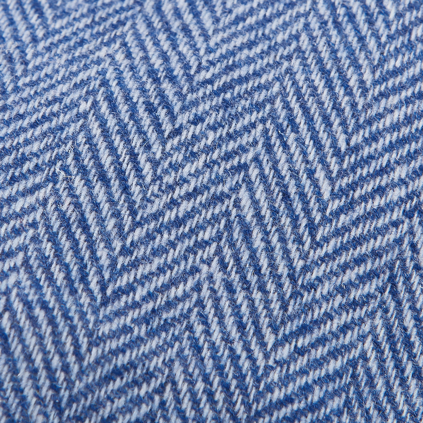 Dreaming of Monday Blue Herringbone 7-Fold Cashmere Tie Fabric