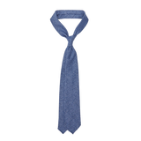 Dreaming of Monday Blue Herringbone 7-Fold Cashmere Tie Feature