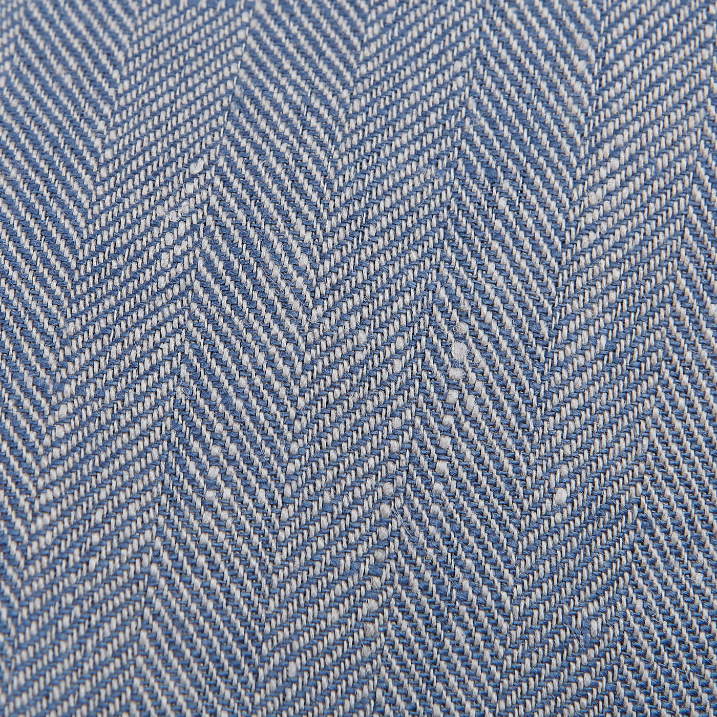 Dreaming of Monday Blue Herringbone 7-Fold Irish Linen Tie Fabric