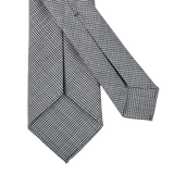 Dreaming of Monday Blue Houndstooth 7-Fold High Twist Wool Tie Back