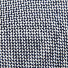 Dreaming of Monday Blue Houndstooth 7-Fold High Twist Wool Tie Fabric