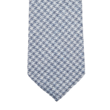 Dreaming of Monday Blue Houndstooth 7-Fold Wool Silk Linen Tie Feature