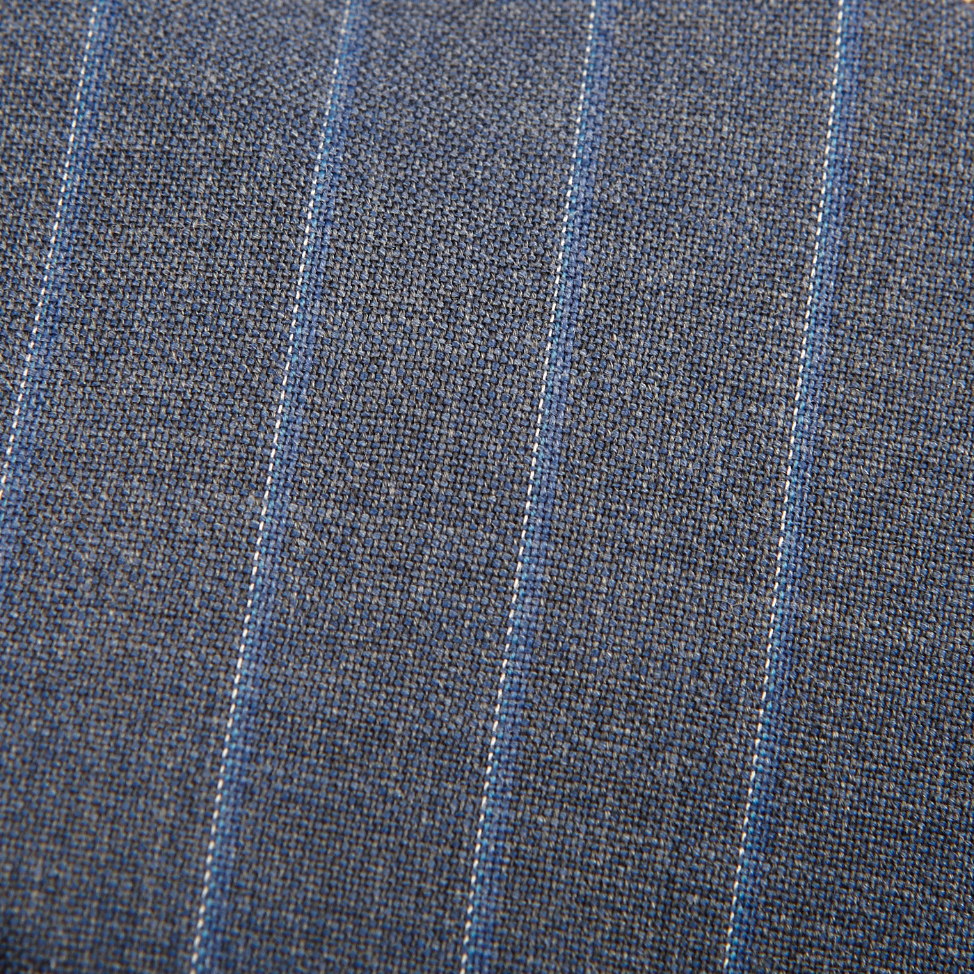 Dreaming of Monday Blue Pinstripe 7-Fold High Twist Wool Tie Fabric