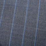 Dreaming of Monday Blue Pinstripe 7-Fold High Twist Wool Tie Fabric