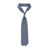 Dreaming of Monday Blue Pinstripe 7-Fold High Twist Wool Tie Feature