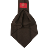 Dreaming of Monday Brown 7-Fold High Twist Wool Tie Open