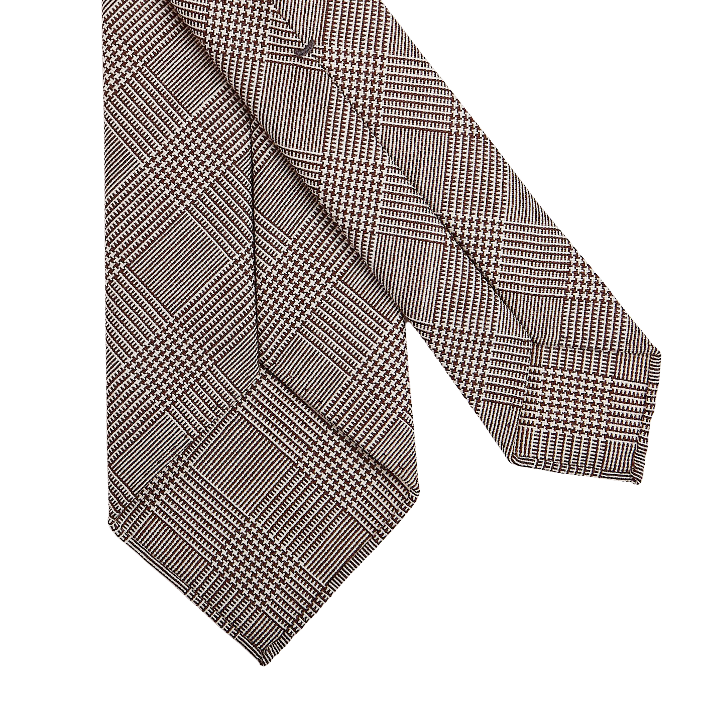 Dreaming of Monday Brown Glen Plaid 7-Fold High-Twist Wool Tie Back