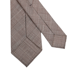 Dreaming of Monday Brown Glen Plaid 7-Fold High-Twist Wool Tie Back