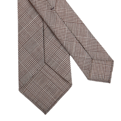 Dreaming of Monday Brown Glen Plaid 7-Fold High-Twist Wool Tie Back