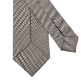 Dreaming of Monday Brown Houndstooth 7-Fold High Twist Wool Tie Back