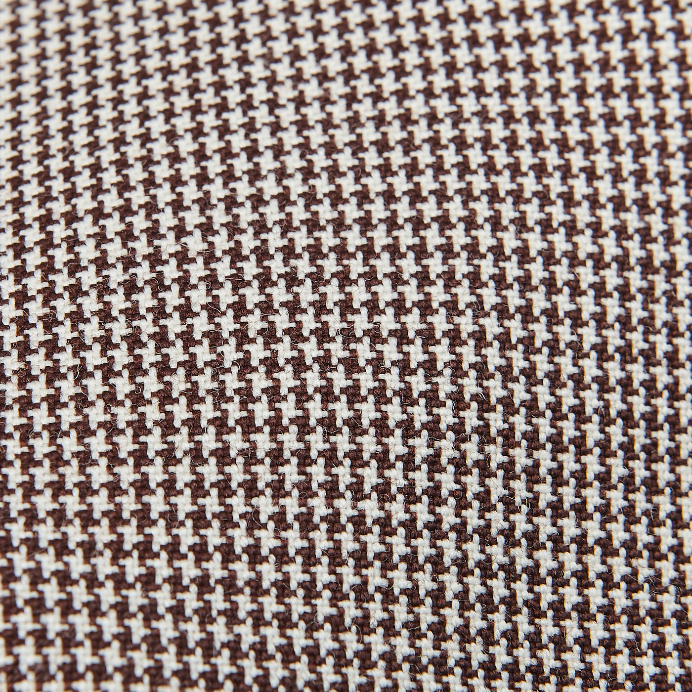 Dreaming of Monday Brown Houndstooth 7-Fold High Twist Wool Tie Fabric