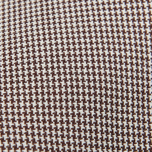 Dreaming of Monday Brown Houndstooth 7-Fold High Twist Wool Tie Fabric