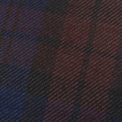 Dreaming of Monday Burgundy Lindsay Tartan 7-Fold Wool Tie Fabric