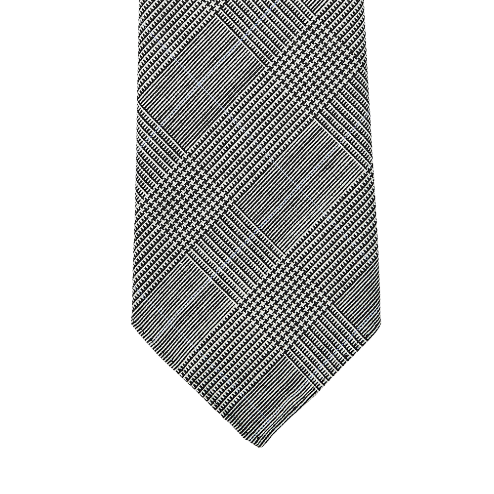 Dreaming of Monday Dreaming of Monday Blue Glen Plaid 7-Fold High Twist Wool Tie Back Tip