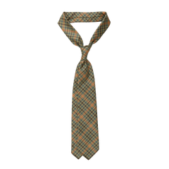 Dreaming of Monday Green Guarded Gunclub Checked 7-Fold Wool Tie Feature