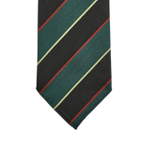 Dreaming of Monday Green Regimental Multi-Striped 7-Fold Wool Tie Striped Tip