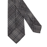 Dreaming of Monday Grey Checked 7-Fold Vintage Wool Tie Back