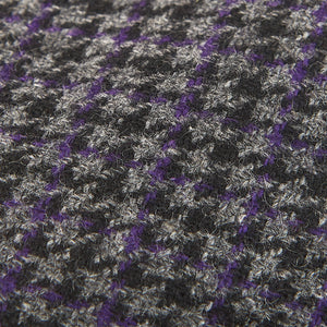 Dreaming of Monday Grey Purple Houndstooth 7-Fold Cashmere Tie Fabric
