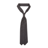 Dreaming of Monday Grey Purple Houndstooth 7-Fold Cashmere Tie Feature