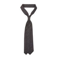 Dreaming of Monday Grey Purple Houndstooth 7-Fold Cashmere Tie Feature