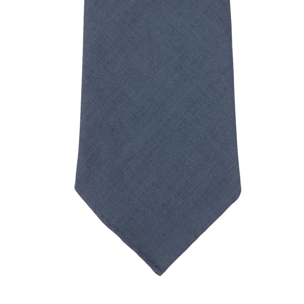 Dreaming of Monday Indigo Blue 7-Fold Vintage Linen Tie Front
