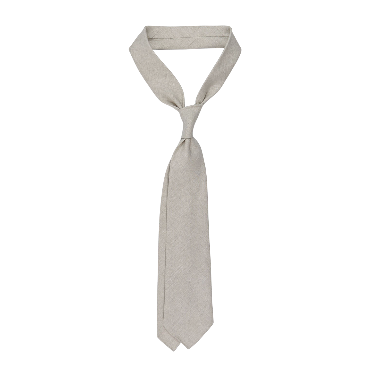 Dreaming of Monday Light Beige 7-Fold Vintage Linen Tie Feature