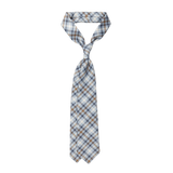 Dreaming of Monday Light Blue Gunclub Checked 7-Fold Wool Tie Feature