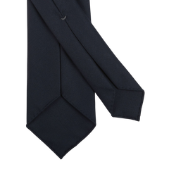 Dreaming of Monday Navy Blue 7-Fold Super 100s Wool Tie Back