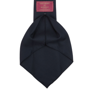 Dreaming of Monday Navy Blue 7-Fold Super 100s Wool Tie Open
