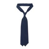 Dreaming of Monday Navy Melange 7-Fold Vintage Cotton Linen Tie Feature