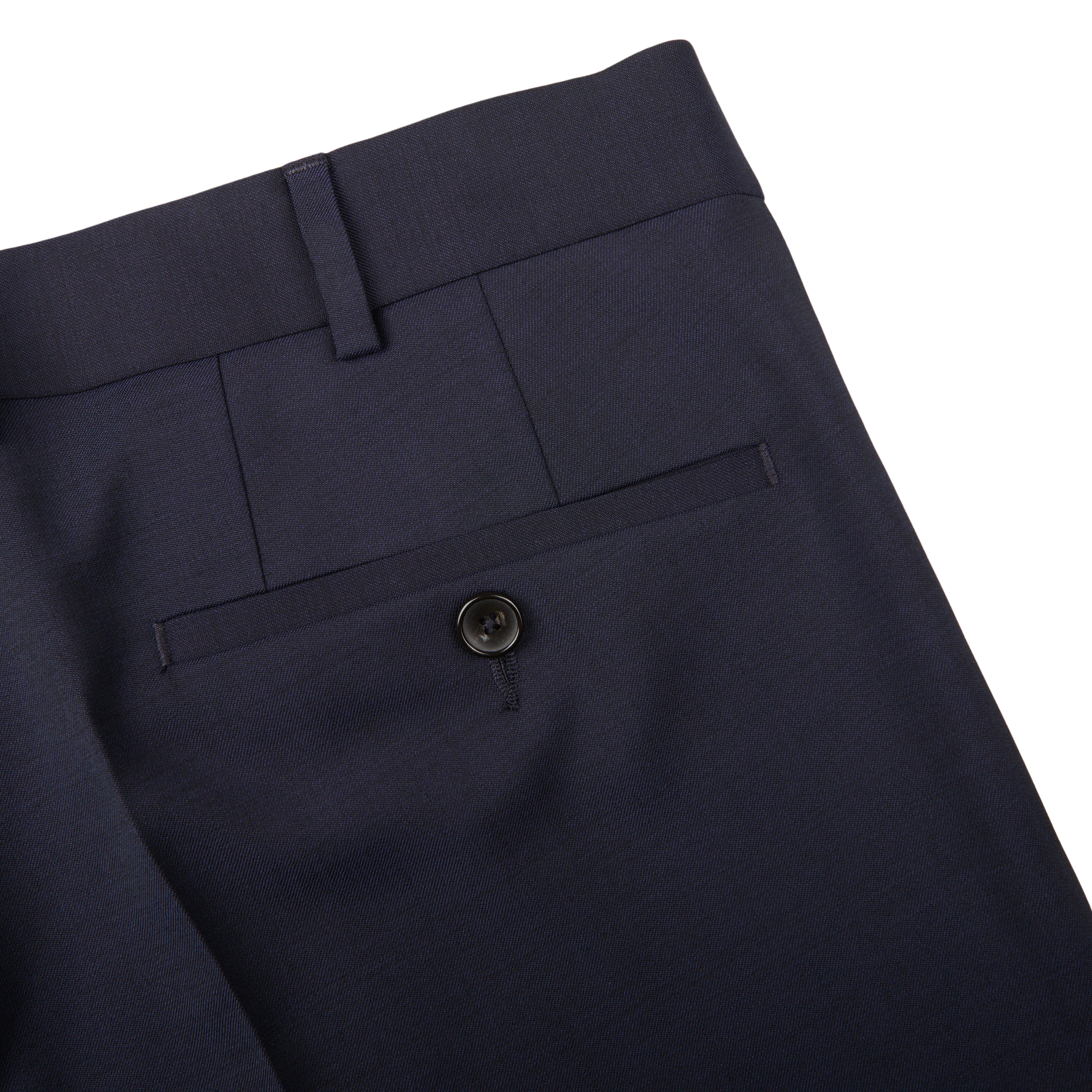 Eduard Dressler Navy Blue Spider Wool Suit Pocket