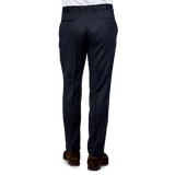 Eduard Dressler Navy Super 110s Wool Jeff Suit Trousers Back