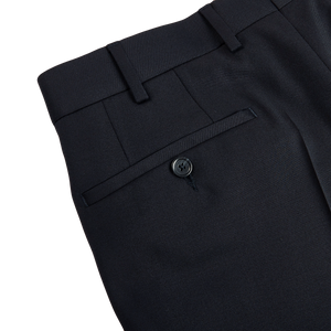 Eduard Dressler Navy Super 110s Wool Jeff Suit Trousers Pocket