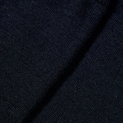 A close up image of Falke Navy Airport Wool Cotton Socks made of merino wool for temperature regulation.